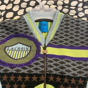 Christian Lacroix sweater with a zipper minor defect no returns excepted